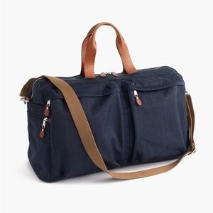 J Crew Harwick Navy Blue Weekender Duffle Bag